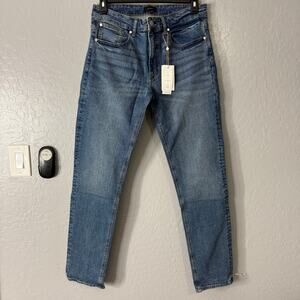 Quince Warren Stretch Slim Straight Jeans, Azure Blue, 33x34